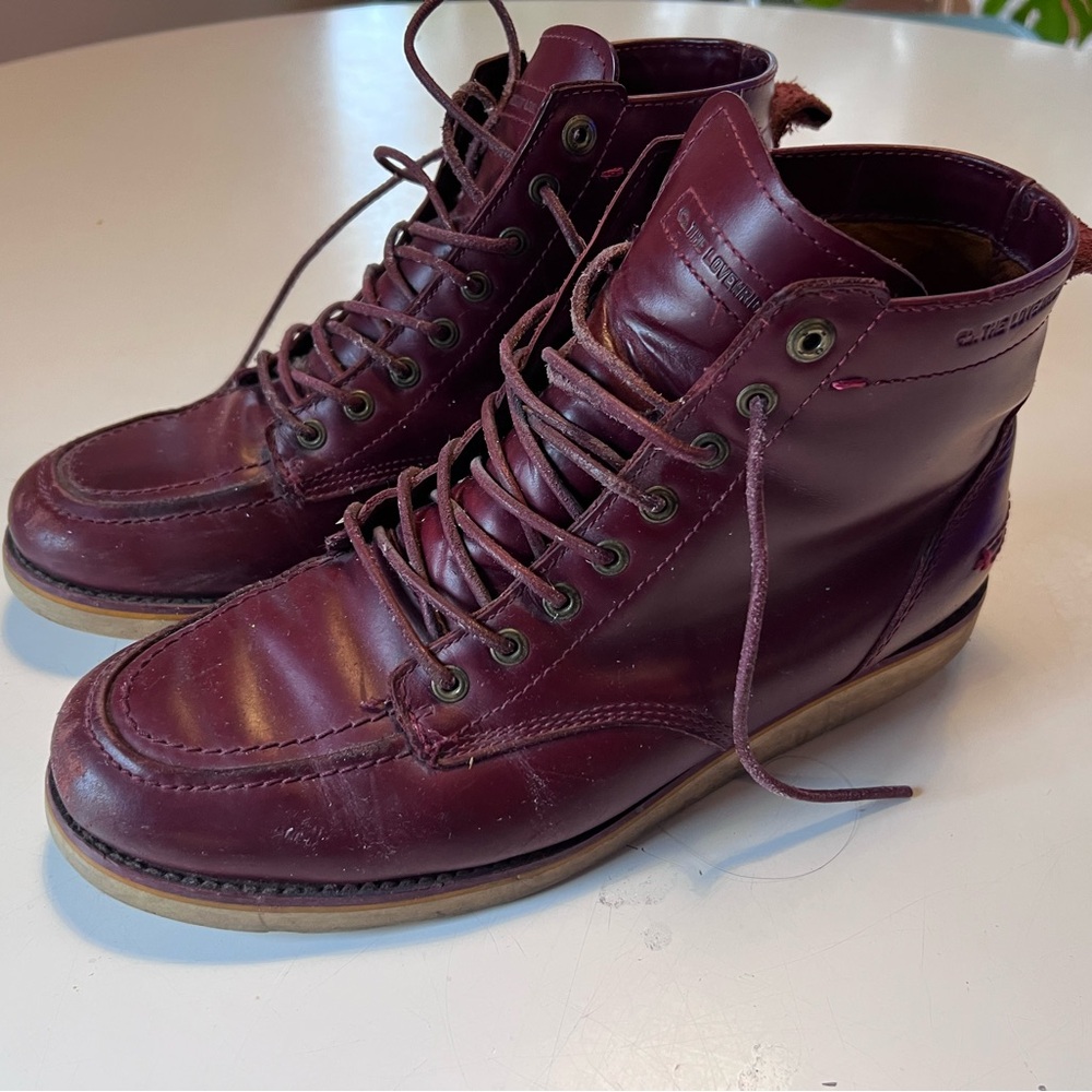 Etnies x The Lovewright Co. Men's Burgundy Leather Boots